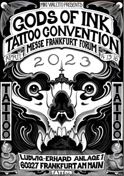 Exhibition of photographs by Akimitsu Takagi at Gods of Ink tattoo convention