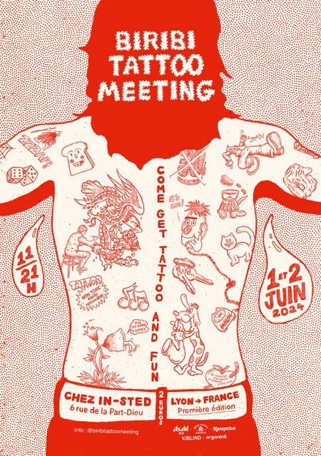 A photographic exhibition of the tattoo writer will be held at the MOB Hôtel Biribi Tattoo Meeting in Lyon in June 2024.